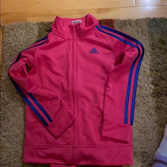 adidas Other - Adidas matching pants and jacket pink/blue stripes